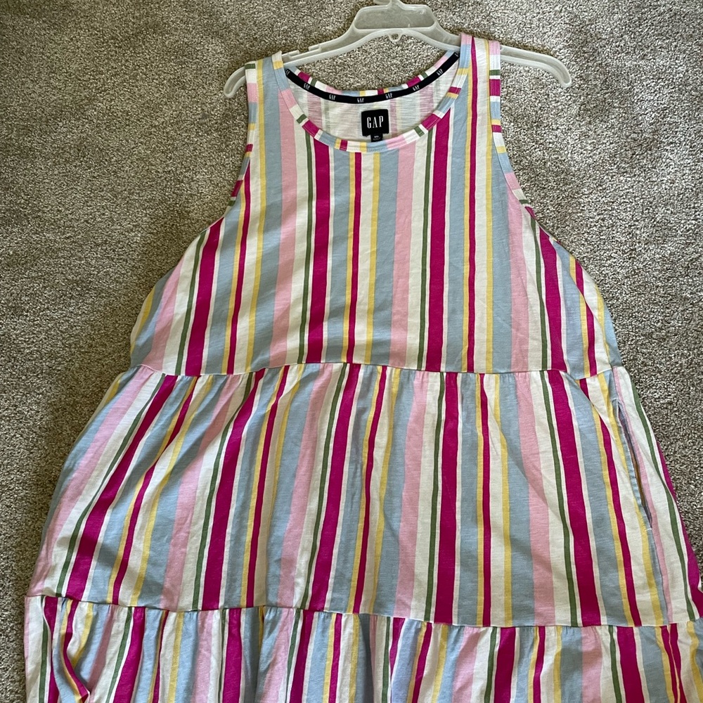 GAP Multicolor Striped Sleeveless Dress